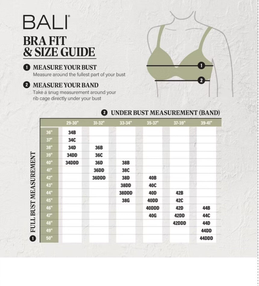 Bali Women's Lace Desire 2-Ply Underwire Comfort Bra DF6543 34B