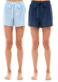 Roudelain 2-Pack Yummy Super Soft Slant-Pocket Sleep Shorts L