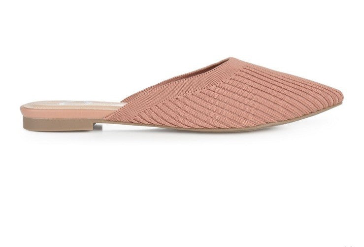 Journee Collection Women's Aniee Knit Mules, Clay Size 10W