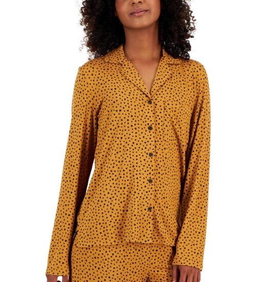 Jenni Women’s Super soft Notched Collar Pajama Top Tiny Hearts XL