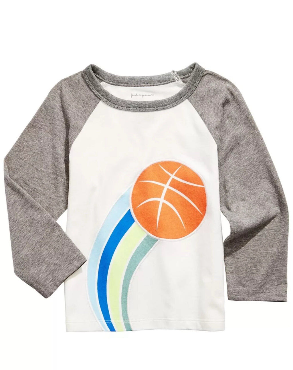 First Impressions Basketball Print Raglan Sleeve T-Shirt Size 3T