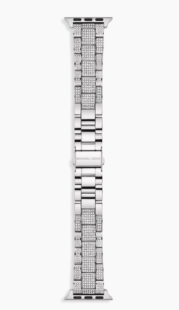 NEW Michael Kors Unisex Silver-Tone Stainless Steel Apple Watch Band 38mm or 40