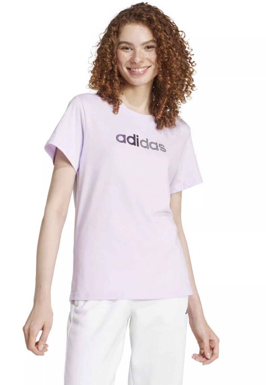 Women's adidas Holiday Training Graphic Tee Size M Ice Lavender 