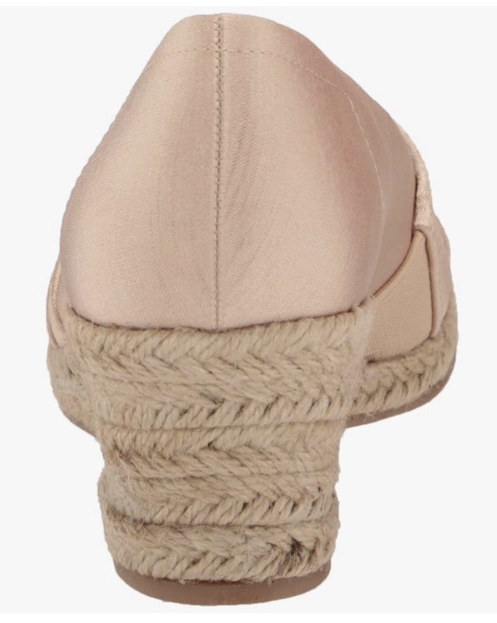 Easy Street Women's Jasper Super Flex Espadrille Sandals Natural Thai Silk 8ww