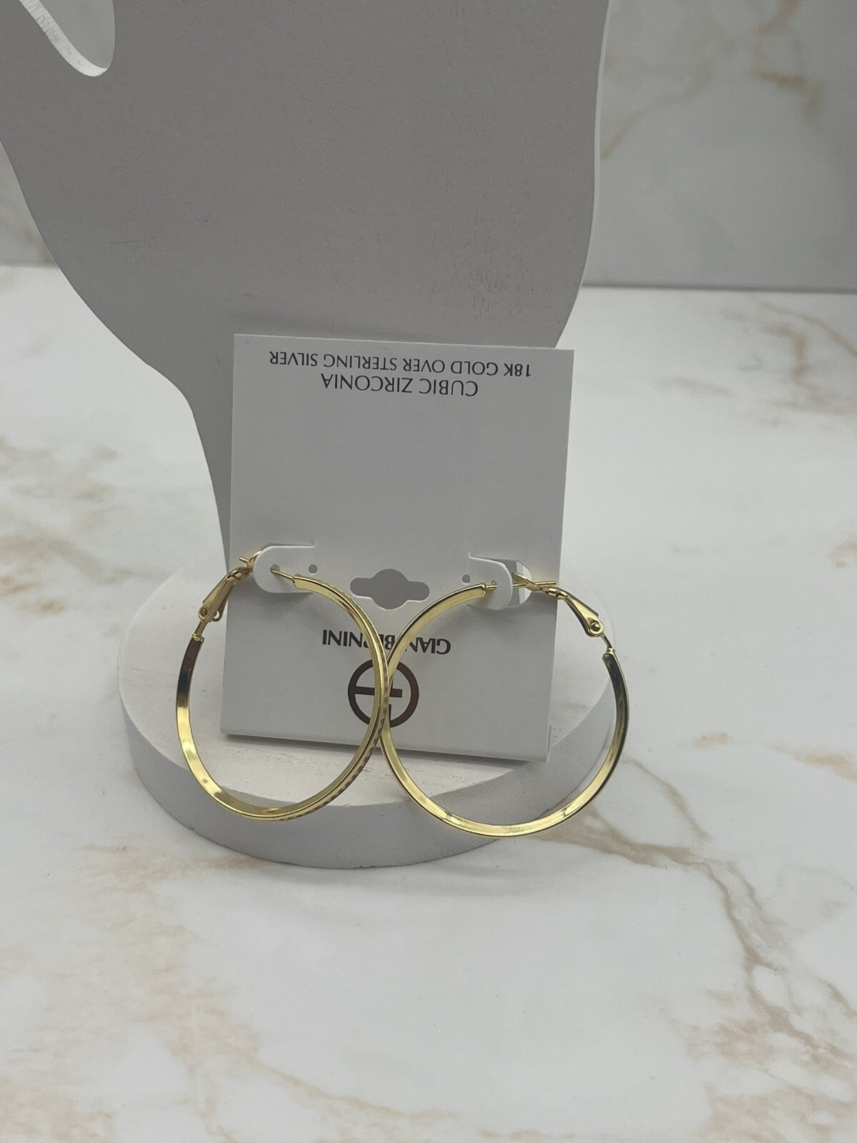 GIANI BERNINI Cubic Zirconia Medium Hoop Earrings, 1.5