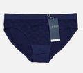 Lauren Ralph Lauren Women's Monogram Mesh Jacquard Bikini Brief Underwear Navy M