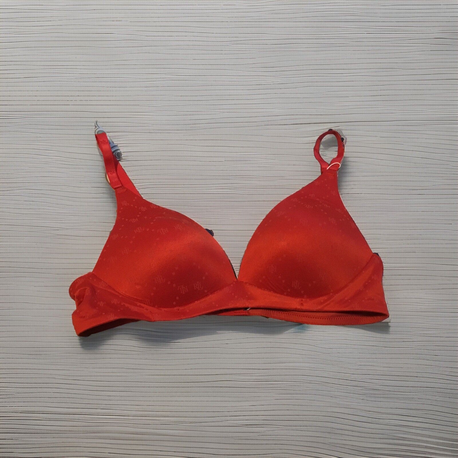 LAUREN RALPH LAUREN Wireless Logo T-Shirt Bra in Ruby Red 34B