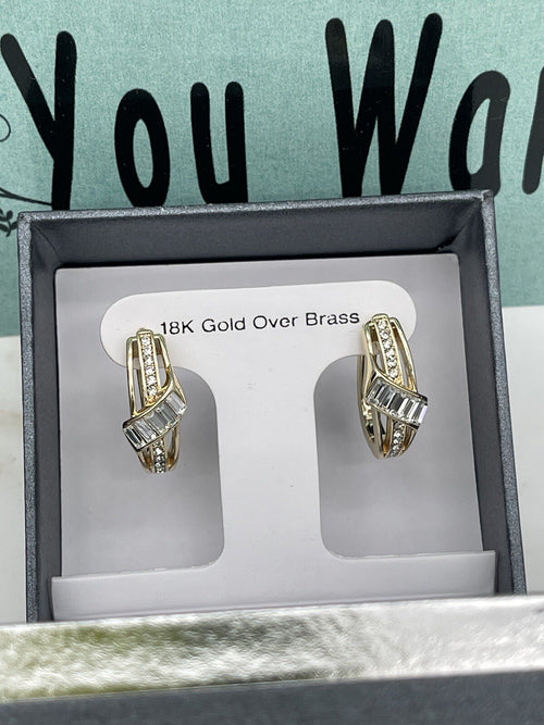 18 K Gold Over Brass Women’s Earrings Macy’s Creation 
