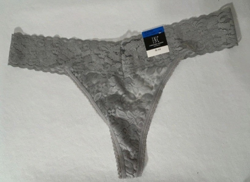I.N.C. International Concepts Lace Thong Underwear Lingerie Dark Mist XXL