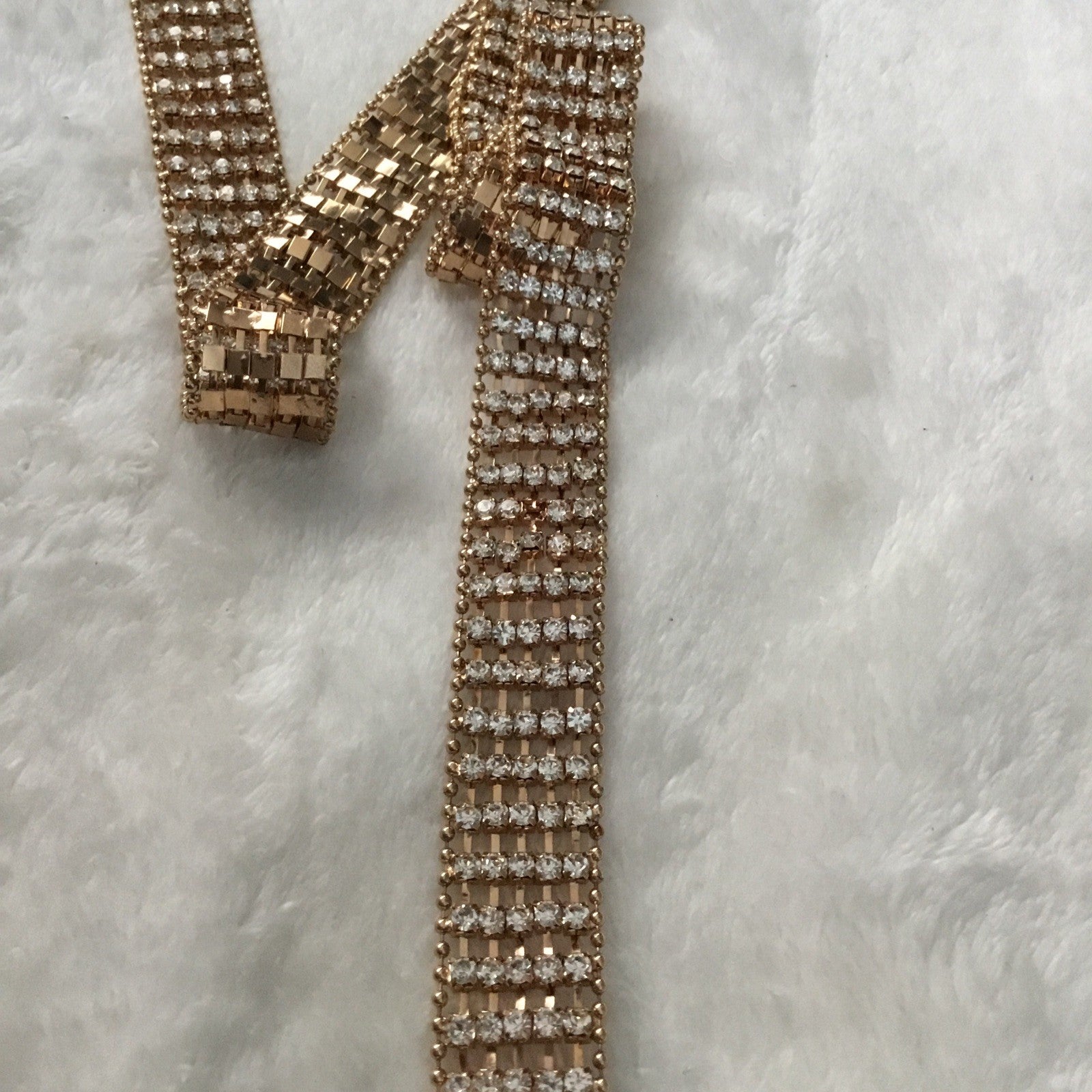 I.N.C. International Concepts Women's Embellished Mesh Belt Gold S/M