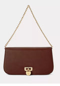 NEW Lauren Ralph Lauren Leather Medium Tanner Shoulder Brown $325