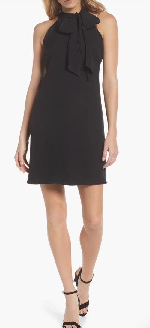 Vince Camuto Tie Neck a-line Dress black Size 8