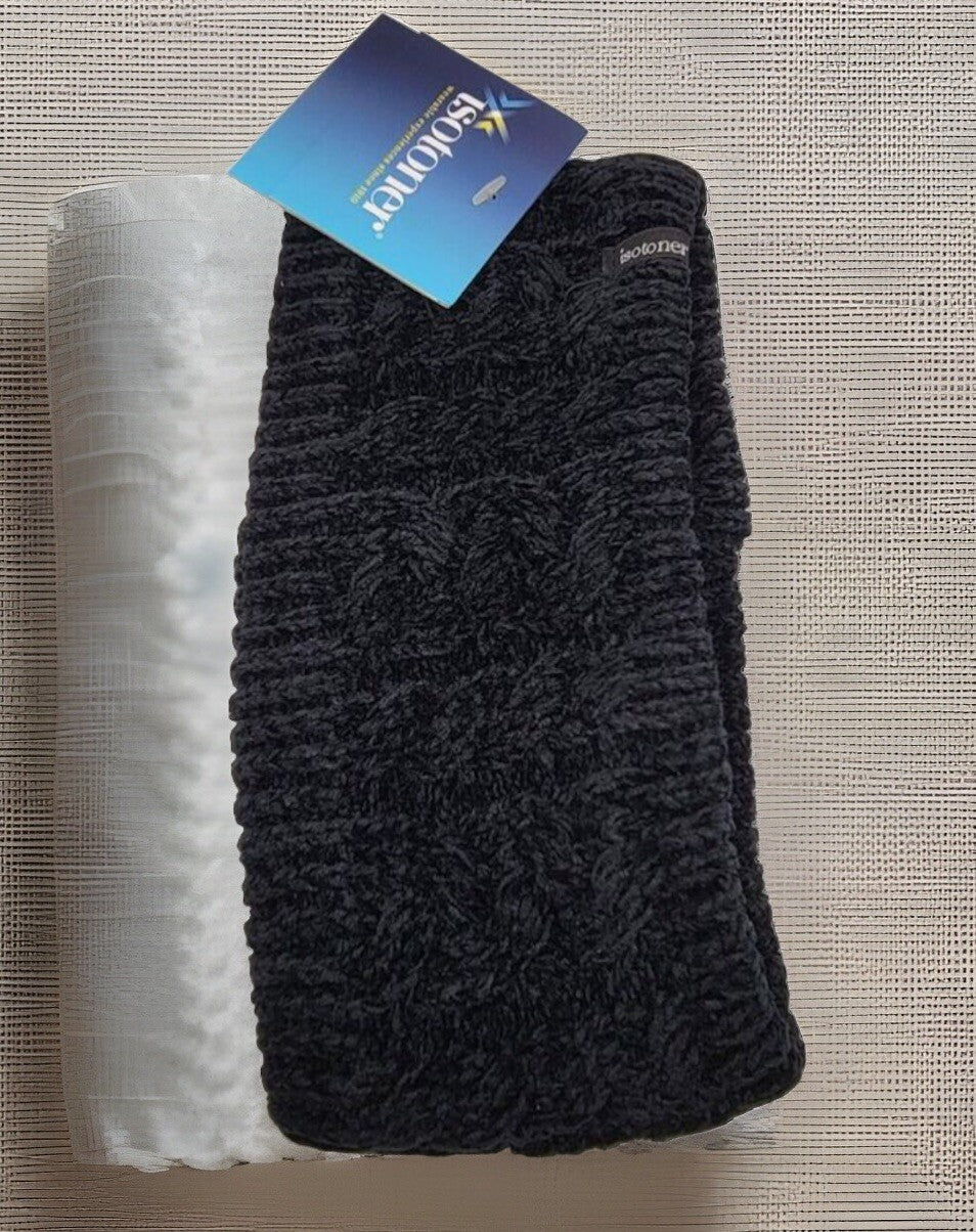 Isotoner Signature Womens Chenille Headband Black ONE SIZE