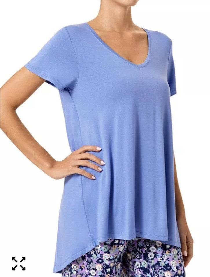 Hue Women's The Perfect Pajama Short-Sleeve Tee Persian Jewel L
