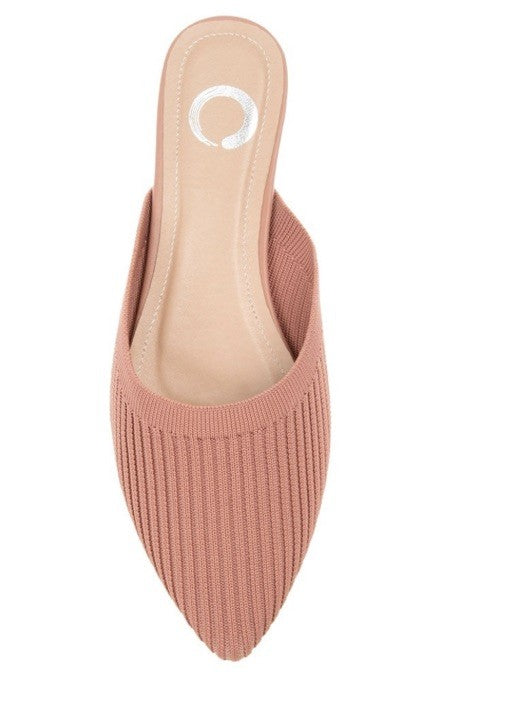 Journee Collection Women's Aniee Knit Mules, Clay Size 10W