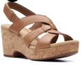Clarks Giselle Sandals Women's 7.5M Tan Leather
