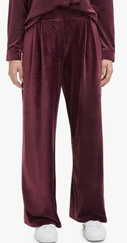 Calvin Klein Womens Velvet Mid Rise Casual Wide Leg Pants BHFO 6159