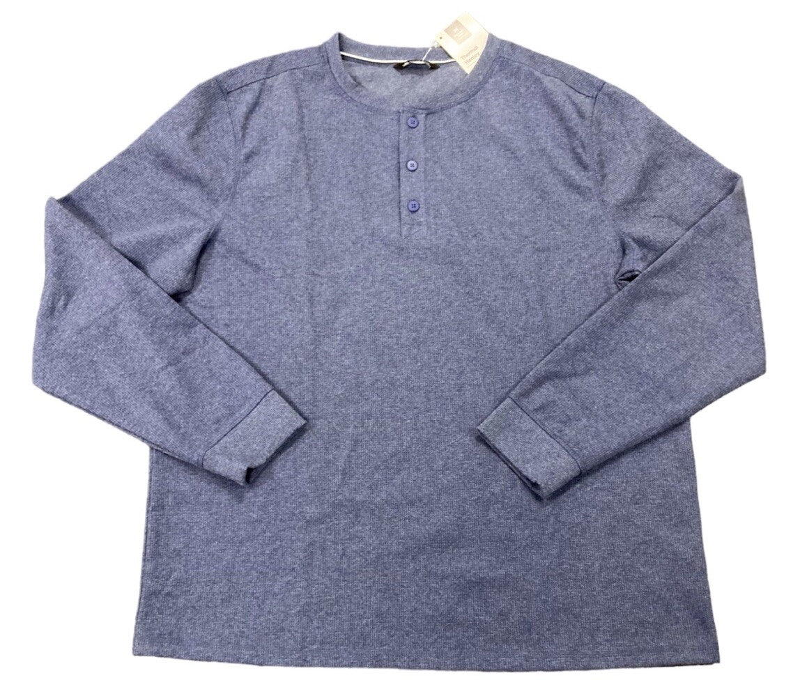 Member's Mark Men's Waffle Knit Long Sleeve Thermal Henley Shirt