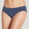 Jockey Smooth and Shine Seamfree Heathered Bikini 4/XS Navy Heather