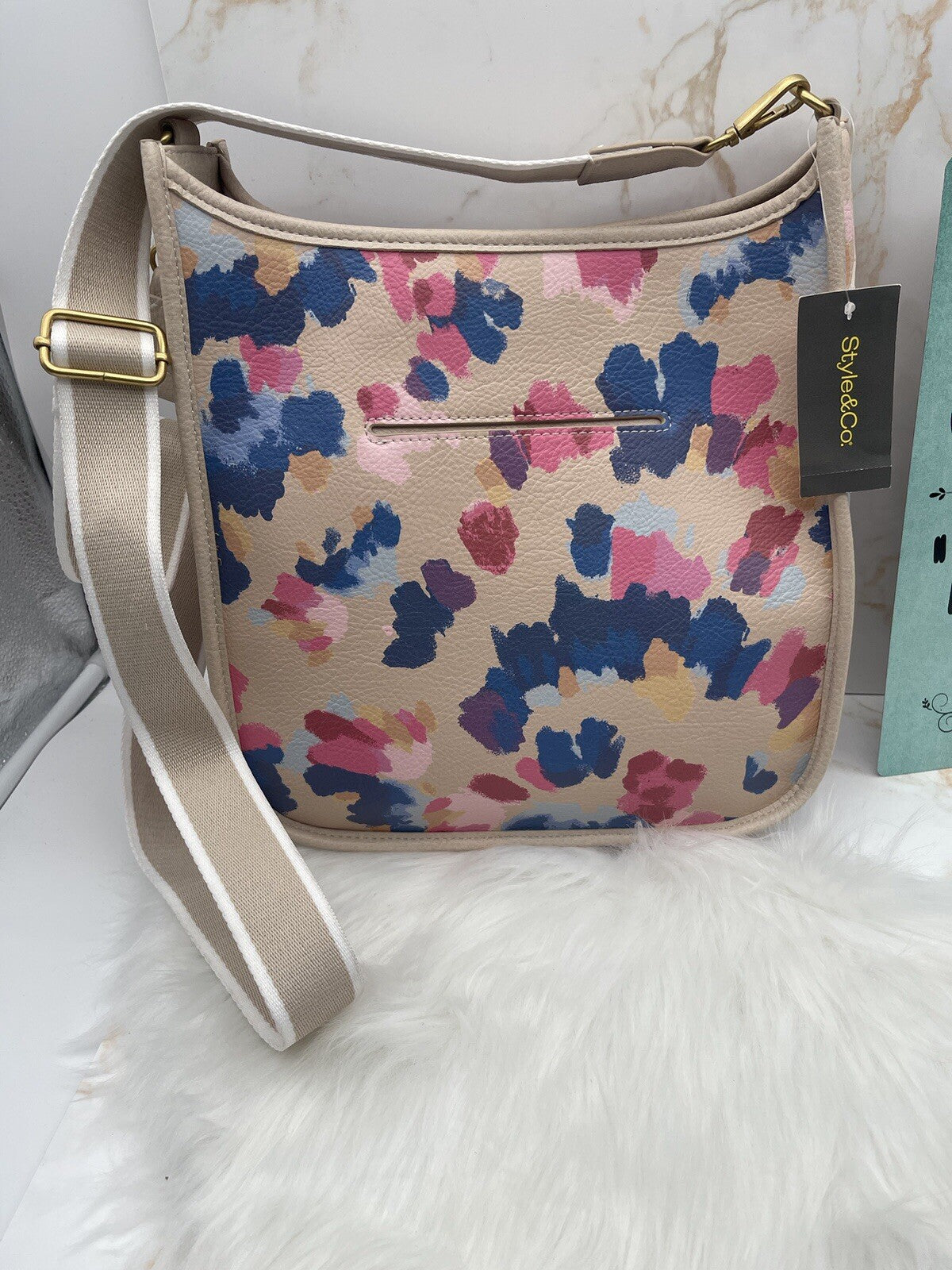 Style & Co Whipstitch Dip Dye Crossbody, Dream Dye Print