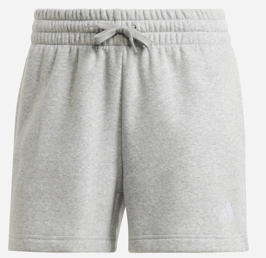 Adidas Women's Gray Fleece Sweat Shorts Size S Embroidered Logo