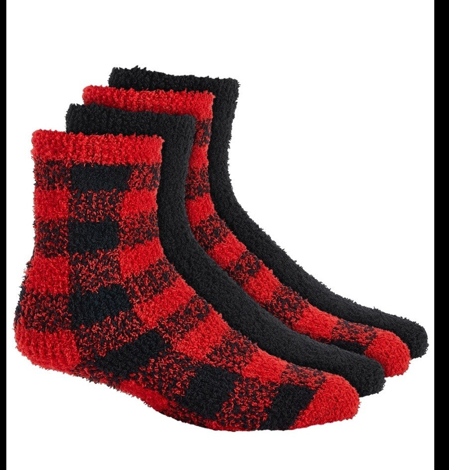 Charter Club Women's 2pk Fuzzy Butter Socks, Shoe Size 6-10 Socks Size 9-11 Bl
