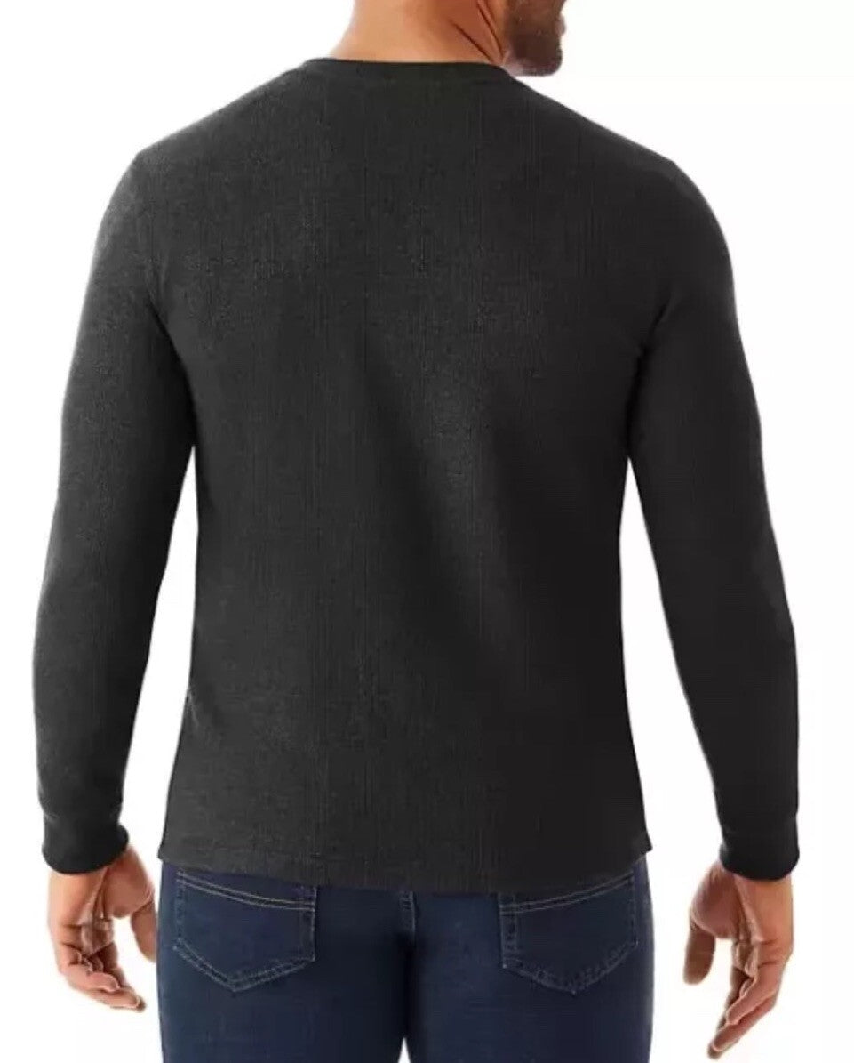 Member's Mark Men's Thermal Henley Size M Black