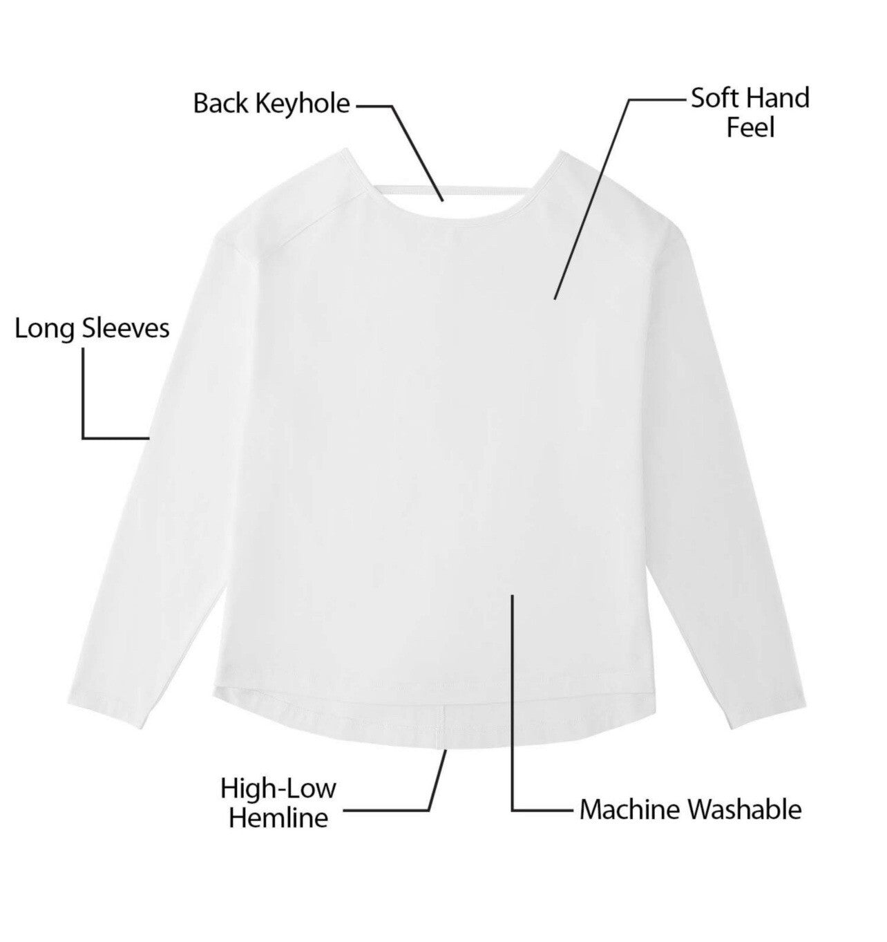 NWT Member's Mark Women's Long Sleeve Active Tee Size S
