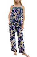 Roudelain Women's 2-Pc Smocked Swing Cami & Pants Pajamas Set - Rain Forest, XL