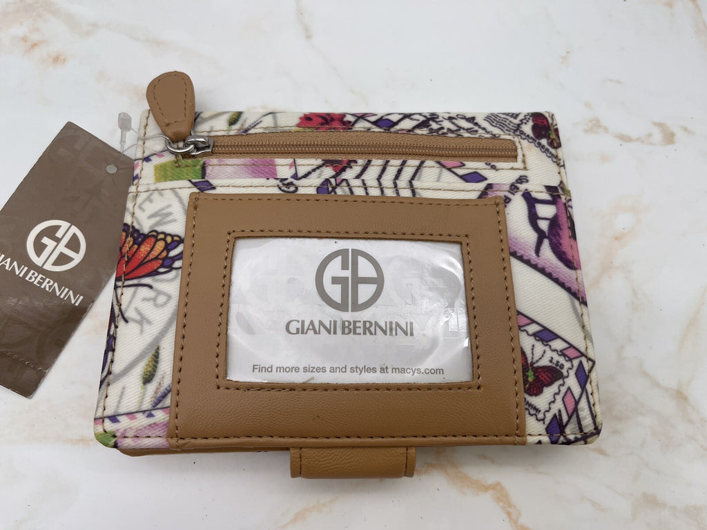 Giani Bernini Small Wallet Beige Khaki SAFFIANO