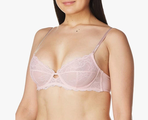Calvin Klein Women's Seductive Comfort Unlined Lace Bra Pink 38DD