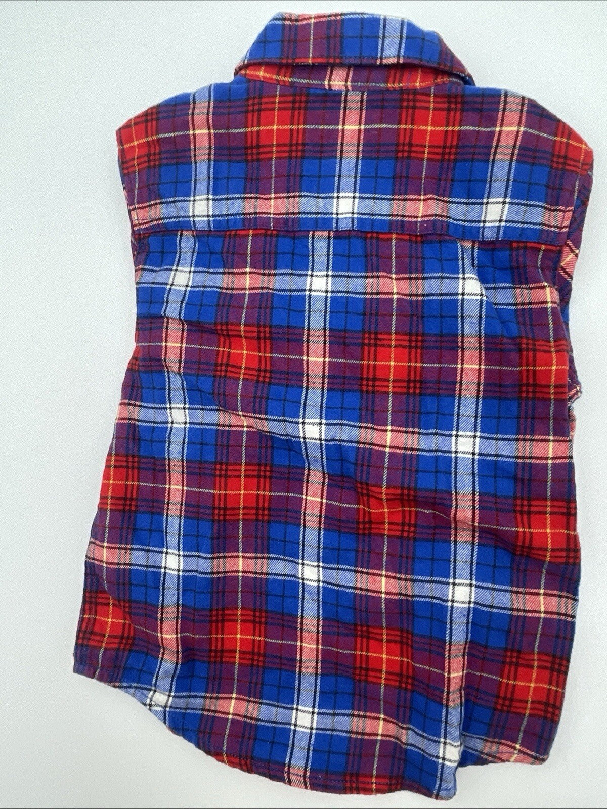 Carters Toddler Boys Size 4T Plaid Printed Collared Button Down Shirt Cotton EUC