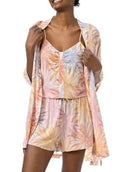 Splendid Women's 3-Pc. Robe, Tank Top & Shorts Sleep Set - Daisy Days, Small