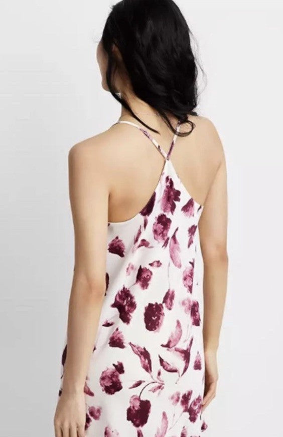 State of Day Women's Crepe de Chine Chemise Wtrcolor Floral XL