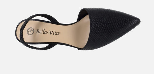 Bella Vita Sarah Ii Slingback Pumps Black Snake 81/2