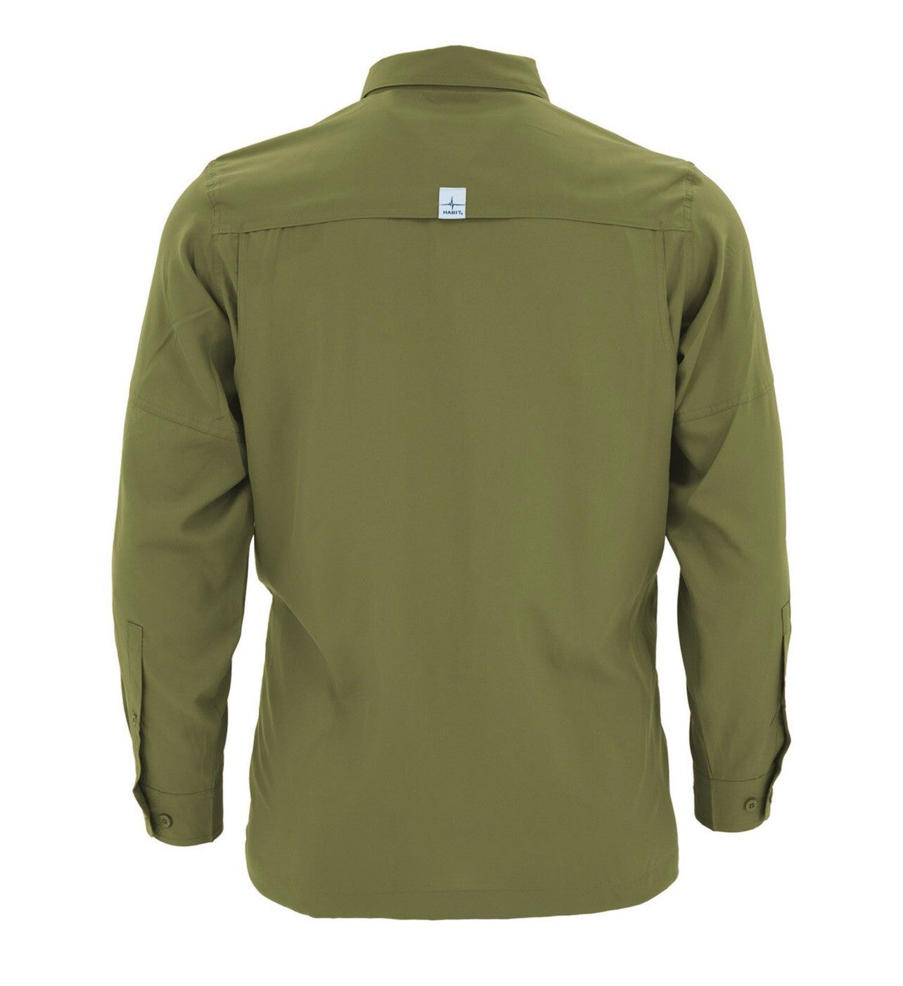 Habit shirt mens green long sleeve outdoor Dri-Fit vented fishing outdoor Sz XL