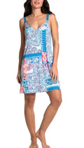 Linea Donatella Women's Printed Sleeveless Chemise M