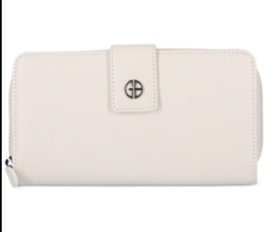 Giani Bernini Softy Core Leather Long  Wallet White