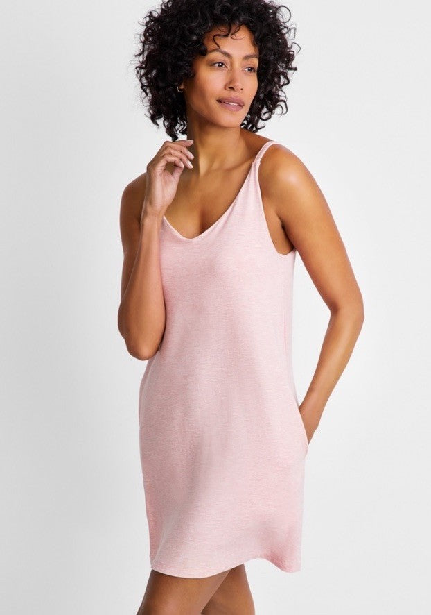 State of Day Women's Fluid Knit Solid Tank Chemise XS Soft Blush 