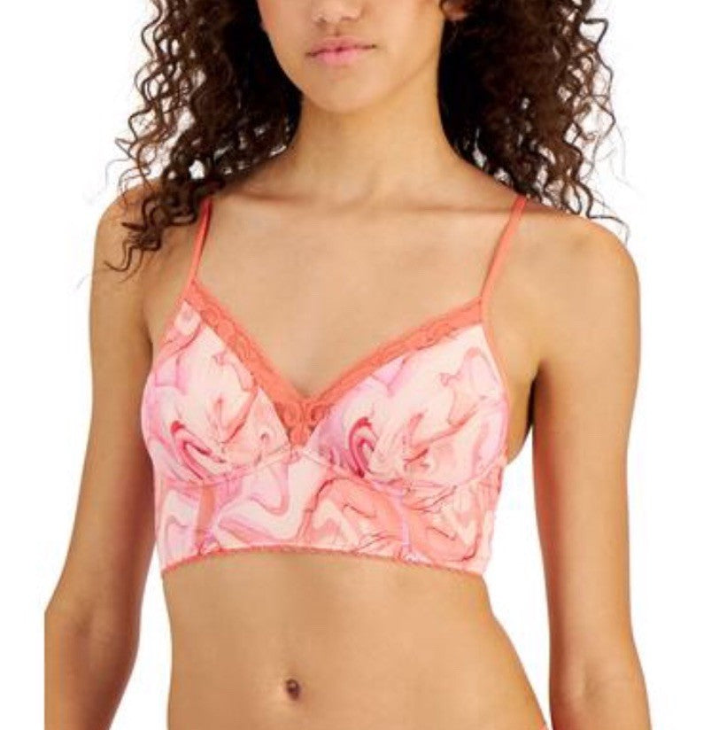 I.N.C. International Concepts Women's Lace-Trim Bralette Marble XXL