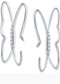Giani Bernini Cubic Zirconia Butterfly Hoop Earrings, Created for Macy's