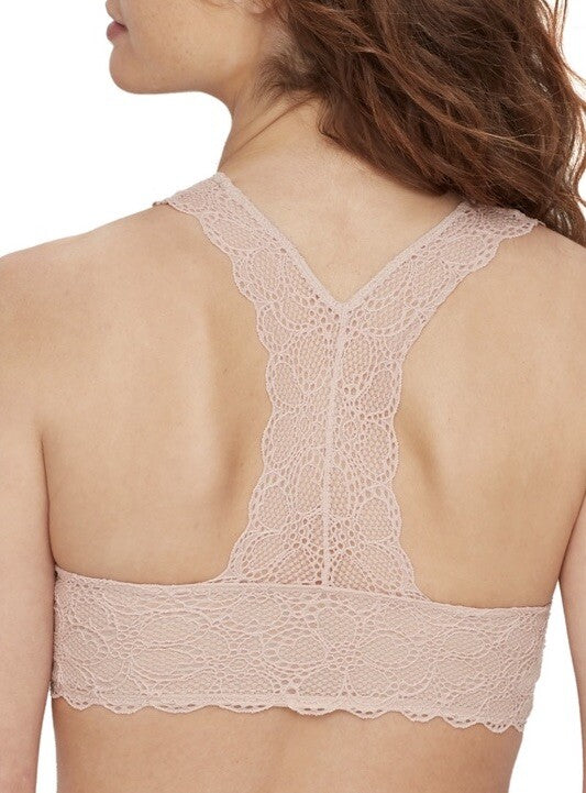 DKNY Superior Soft Stretch Lace Cameo Nude Bralette Bra Womens Sz S DK4522