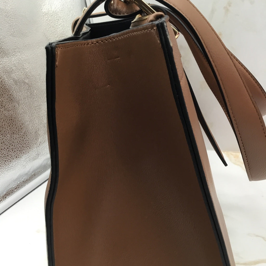 NWT! Calvin Klein Havana Novelty Organizational Tote Caramel, Orig. $168!