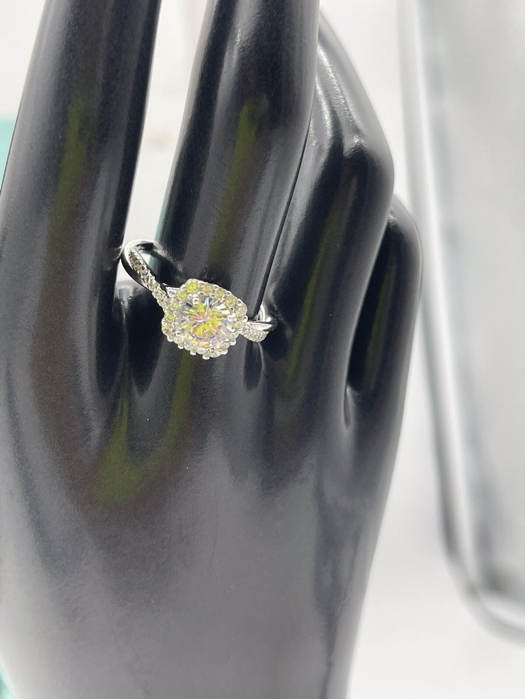Giani Bernini Cubic Zirconia Sterling Silver Halo Ring Sz 9-New Authentic