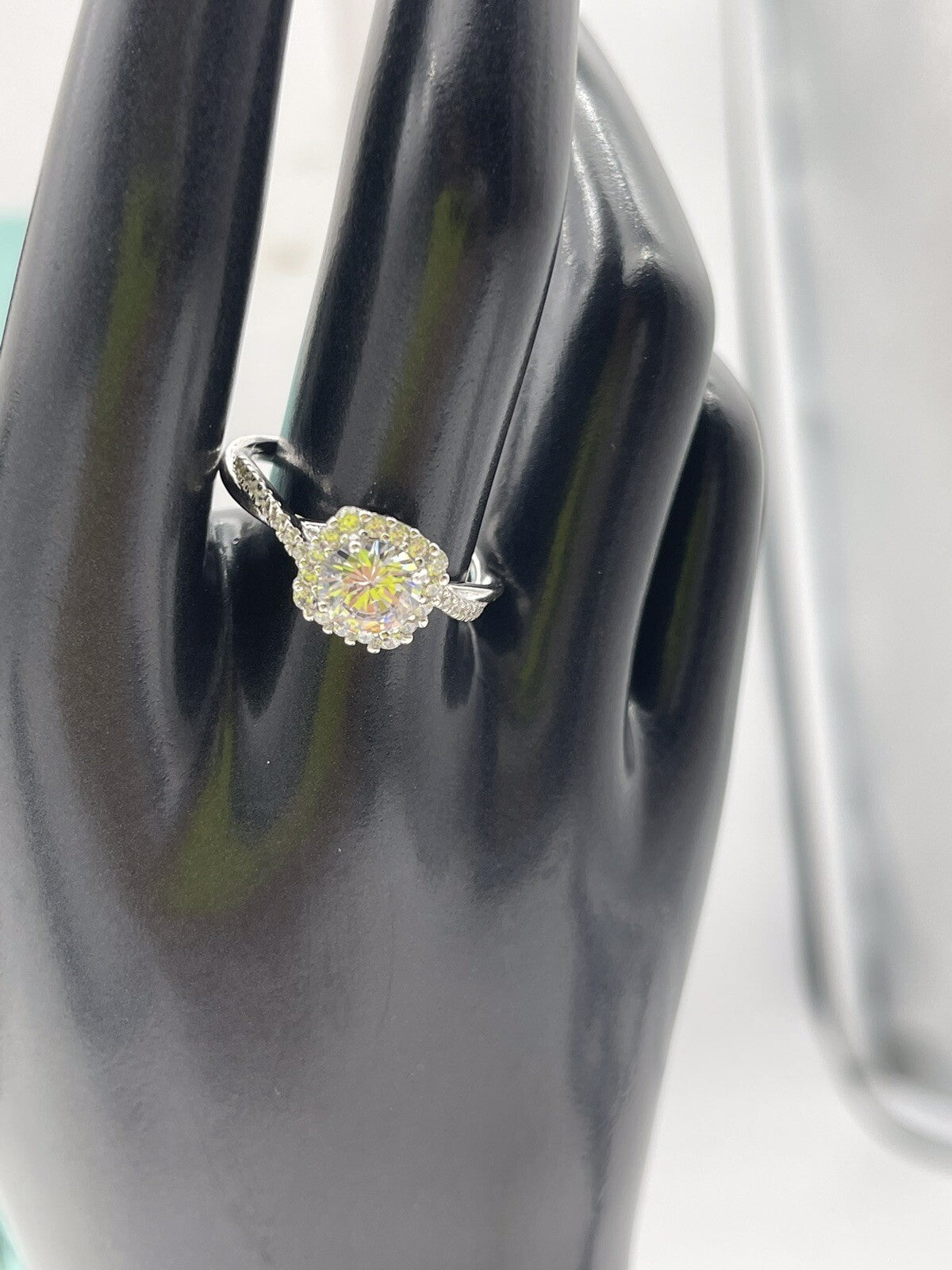 Giani Bernini Cubic Zirconia Sterling Silver Halo Ring Sz 9-New Authentic