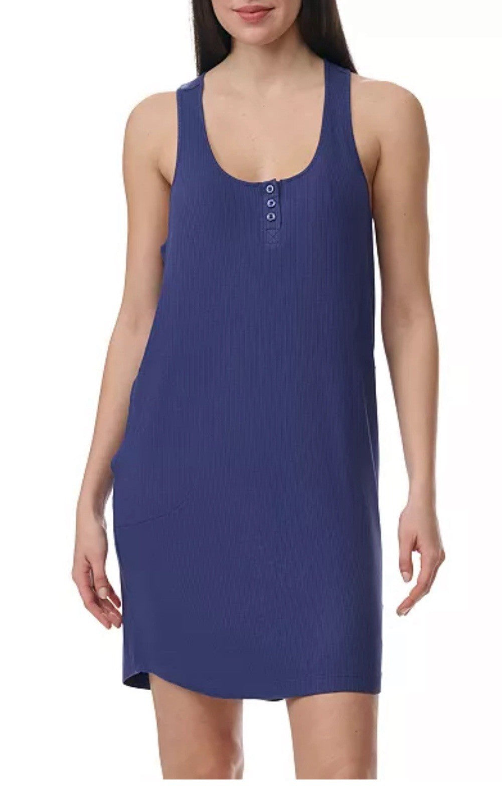 SplendidWomen's Sleeveless Racerback Tank Nightgown  Blue Size M