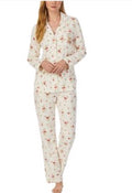 Lauren Ralph Lauren Long Printed Pajama Set Ivory Floral XL