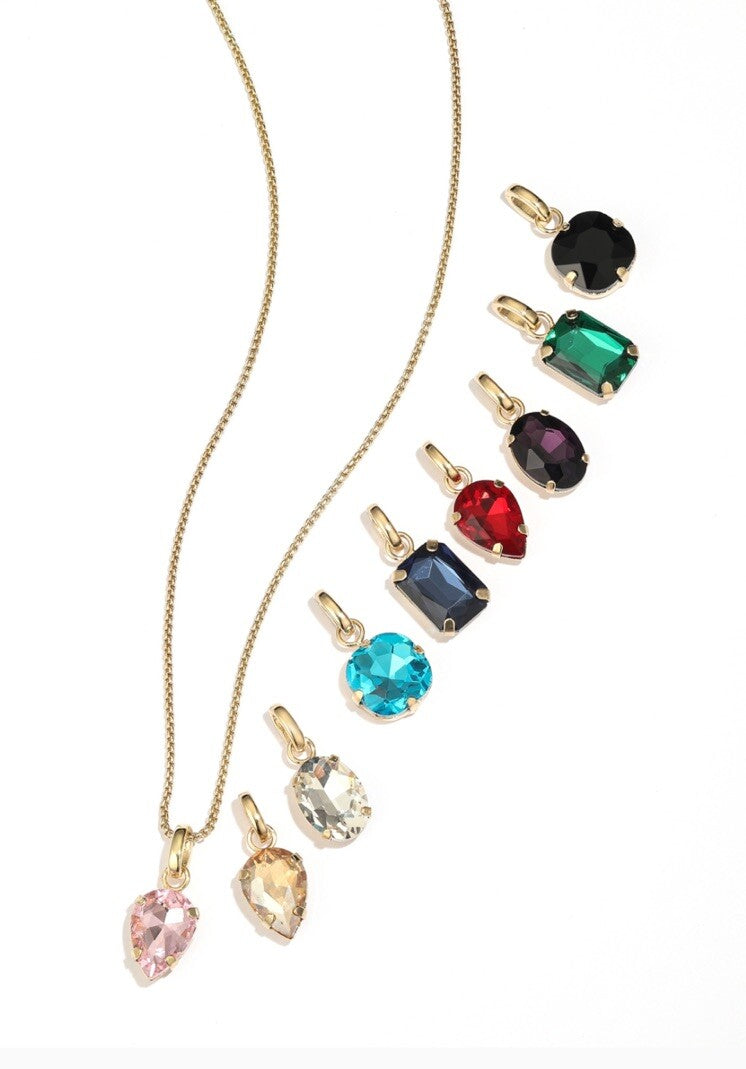 Unwritten Women’s Mix Multi-Color Glass Mix and Match Pendant Necklace Set