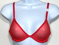 NWOT Calvin Klein Womens 36A Sheer Marquisette Unlined Plunge Bra QF6727 Red