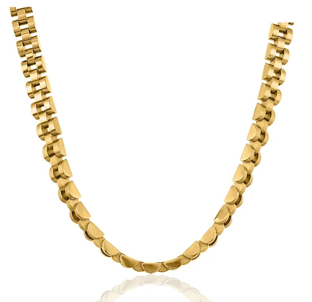 oma the label NECKLACE IN 18k Gold Plated Brass